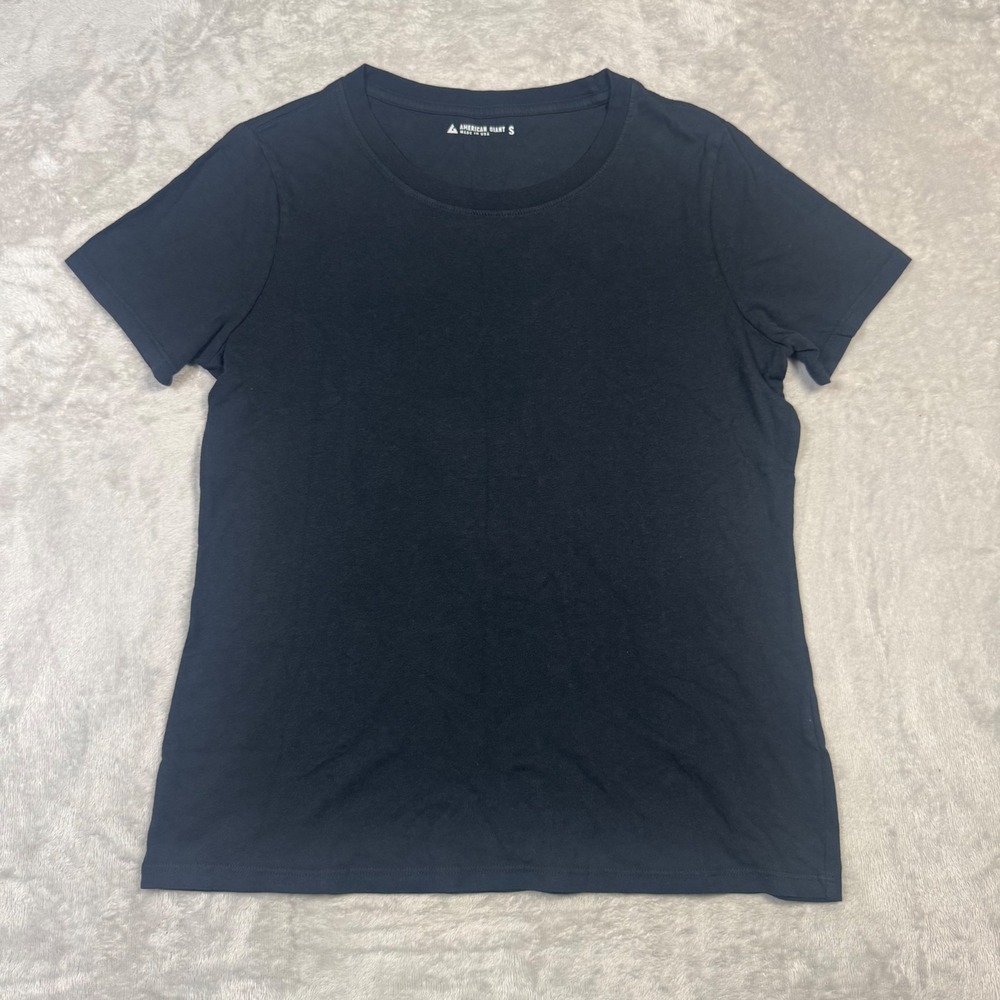 American Giant Classic Crew Neck‎ T-Shirt S Black Made in USA Soft Basic
